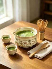 1pc/7pcs Set Teh Matcha Desert Camel Coconut Tree dengan Corong, Termasuk Mangkuk Matcha, Tempat Pengaduk Teh, Saringan Teh, Sendok Teh, Tempat Pengaduk Teh, Set Sendok Teh, Alat Persiapan Matcha, Alat Pembuatan Makanan Penutup dan Minuman, Set Perlengkapan Sekolah - MultiWarna - View 3