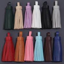 4pcs/Pack Leather Tassel Key Fob, Approx. 9cm Length, Suitable For Clothing, Shoes, Hats, Home Decor PU Tassel Pendant - PU Leather Fringe - View 2
