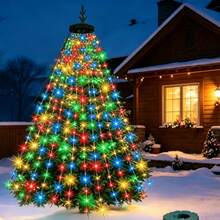 1PC 400/220 LED Christmas Waterfall Tree Lights (USB-Powered) – 8 Lighting Modes; Available In Bright White, Multicolor, Or Warm White; Suitable For Indoor/Outdoor Use (Gardens, Parties, Weddings, Holiday Decor, Event Planning, Christmas, Halloween). - Waterfall Light - View 7
