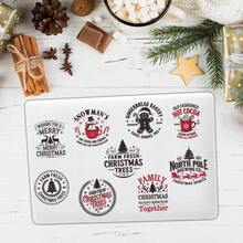 9pcs Christmas Theme UV DTF Cup Stickers - Christmas Tree, Reindeer, Snowman And Gingerbread Man Patterns, Suitable For Glass Cups, Mugs, Laptops And DIY Crafts Christmas Transfer Stickers, Christmas Gifts - A - View 5
