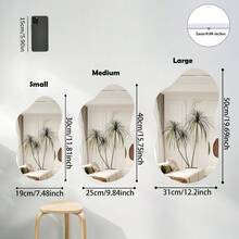 1 chiếc gương treo tường phòng tắm dáng sóng toàn thân, gương trang trí dán tường cho phòng khách và phòng ngủ, gương trang trí hiện đại bất đối xứng, phù hợp trang trí nhà cửa và phòng khách - sóng - Xem 2
