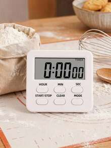 Haus Hana 1pc Kitchen Timer Large LCD Display, Hours Count Down/Increment Function, Hour/Minute/Second Adjustment, One-Button Start/Stop, Clear Reset Button, Mode Switch Button, Back-To-School Essential - Multicolor - View 1