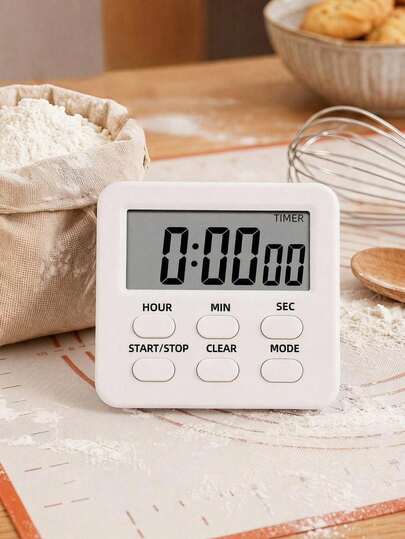 Haus Hana 1pc Kitchen Timer Large LCD Display, Hours Count Down/Increment Function, Hour/Minute/Second Adjustment, One-Button Start/Stop, Clear Reset Button, Mode Switch Button, Back-To-School Essential
