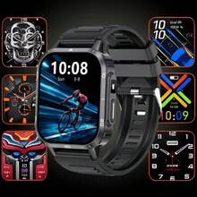 ZhiKexing Sports Smart Watch + Earphone Set, 1.83 Inch Full Screen Touch Sports Smart Watch, 260MAH Battery With LED Light, Suitable For Men And Women Sports Outdoor Smart Watch, With Wireless Call/Message Reminder/Multiple Sports Modes, Information Reminder Multi-Function Phone Answer/Dial, Remote Photo/Music Playback, Sports Log Fitness Smart Watch, Wireless Connection Compatible With IOS And Android Phones, Holiday Gift - View 3