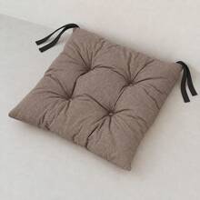 40 X 40 X 4 Cm Chair Seat Cushions, Square Polyester Chair Pads, 1, 2, 4 Or 6 Piece Packs, 8 Solid Colours - Brown - View 2