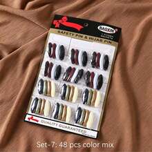 Women's Plastic Colorful Safety Pin Headscarf Pin Neck Clip Scarf Clip Scarf Buckle - Multicolor - View 12