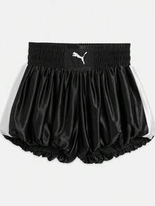 Puma Women's Colorblock Casual Versatile Daily Travel Sports Shorts - Black - View 2