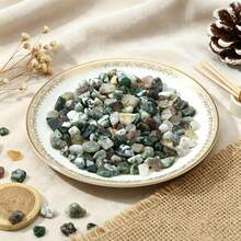 Natural Water Grass Agate Gravel, Suitable For Fish Tank, Bonsai, Terrarium, Etc. - Army Green - View 4