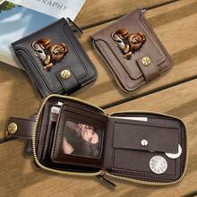 [Lion Pattern Wallet] Lion Pattern Wallet - Dual Use For Business And Leisure, Featuring A Multi Card Large Capacity Design That Can Store Cash, Credi - Multicolor - View 10