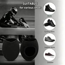 1 Pair Cycling Shoe Covers, Mountain Bike & Road Bike Shoe Covers, Waterproof Warm Toe Protection Shoe Covers, Winter Bicycle Shoe Covers Protective Covers - Black - View 6
