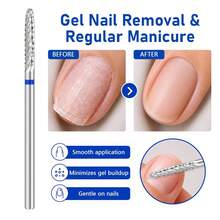 1/2/4/5PCS Professional Nail Drill Bit Cone Carbide Manicure Drill For Electric Milling Cutter Nail Files Buffer Nail Art Equipment Accessory - Silver - View 7