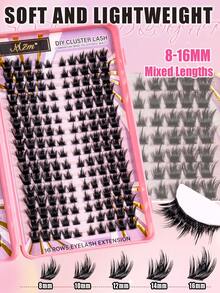 MEM 320 Eyelash Books, D-Curl, Large Quantity, New DIY Eyelashes, Fluffy And Soft, 3D Fake Mink False Eyelashes, Makeup, Extended Eyelashes, Short Eyelashes, DIY Light Eyelashes, Extended False Eyelashes DIY At Home - D - View 5