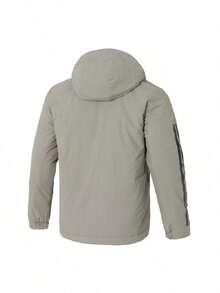 Adidas Men's Cotton Jacket 3S HOODED INS J Soft, Comfortable, Warm, Lightweight For Outdoor And Casual Wear JY8305 - Pebble Silver Gray - View 2