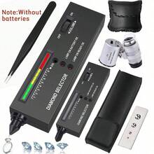 KLONKEE Professional Diamond Tester Pen, High-Precision Jewelry Diamond Tester, Electronic Diamond & Gemstone Tester And Tester Pen 60x Magnifying Glass Tool Kit, Suitable For Beginners And Experts, Includes Jewelry Tweezers And 60x Magnifier (Diamond Tester Pen) - Multicolor - View 2