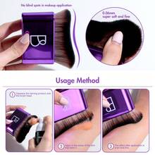 BS-MALL 2PCS Kuas Penyamakan Tubuh Ukuran Besar untuk Menutupi Alas Bedak dan Kontur Kosmetik Tubuh, Kuas Kabuki Berkilau untuk Penyamakan Sendiri - Purple - View 5