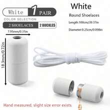 1 Pair Elastic Shoelaces With Capsule Buckle, Classic Style, Suitable For Sneakers And Athletic Shoes - View 4