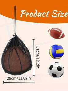 1pc Basketball Bag, Basketball Football Volleyball Mesh Bag, Thickened Storage Bag, Football Net Bag, Halloween - Multicolor - View 7