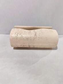 1 件优雅树脂矩形纸巾盒架，7.9 英寸 X 5.3 英寸拱形纸巾分配盒，仿石设计，适用于家庭和浴室装饰、卧室和客厅桌面收纳、办公室家居装饰 - 彩色 - 查看 12