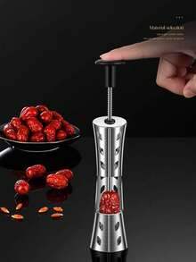Automatic Stainless Steel Date Pitter, Multi-Function Date And Cherry Pitting Tool, Home Use Date Core Remover - Black - View 2