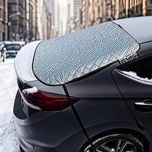 Magnetic Car Rear Window Sunshade, Anti-Theft Anti-Wind Flap Design, Upgraded Version With Hooks And Straps, Heat-Insulating UV-Blocking Rear Windshield Sunshade, Foldable Car Sunshade With Zipper Storage Bag, Universal For Sedans And SUVs - Z - View 2