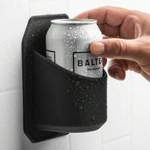 2 Pieces Silicone Wall Mounted Cup Holder, Self-Adhesive Shower Beverage Can Holder, Waterproof And Anti Slip Wall Mounted Storage Rack, Suitable For Bathrooms, Shower Rooms, RVs, Cars, Can Hold Beverage Cans, Mobile Phone Accessories, Multi-Purpose - View 1