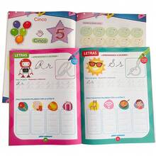 Lachilly Full Color Spanish Alphabet & Number Practice Book, Student Language Learning Material, Kindergarten Preschool ABC 123 Handwriting Tracing Workbook - Multicolor - View 2