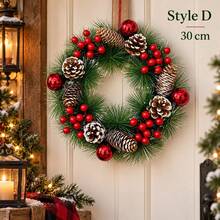 E-Commerce Christmas Christmas Wreath Decorations Window Sto - A - View 2