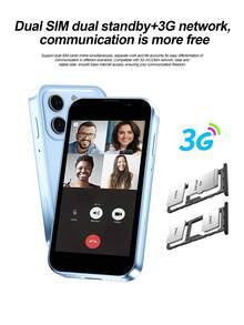 SERVO Mini Smartphone 3.0-Inch Display Android OS 2GB+16GB Dual SIM 3G WCDMA Network Portable Phone - Black - View 6
