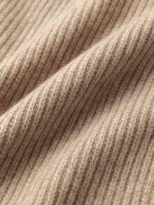 Women's Oatmeal Ribbed Knit Boat Neck Long Sleeve Top & Wide Leg Pants Two Pieces Set, Cozy Casual Loungewear Daily Wear - Oatmeal Color - View 11