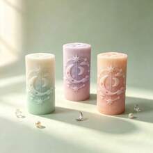 Connected Star Cylinder Silicone Mold DIY Handmade Candle Aromatherapy Plaster Soap Silicone Mold - White - View 4
