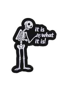 Funny Skeleton Enamel Pins Set, Cute Dancing Skull Brooch With Slogan, Metal Badge For Backpack Clothing Decor Gift - Multicolor - View 14