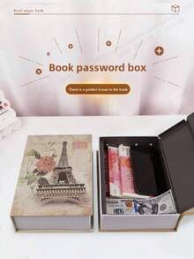 1pc Book-Shaped Money Box, Book Storage Box, Metal Material, Hidden Money Box, Key Lock, 2 Keys, Secret Base, Birthday Gift, Holiday Gift, Surprise Gift, Mysterious Gift - Multicolor - View 6