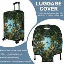 1PC / Flat Print Design / Luggage Protective Cover (Only Luggage Protective Cover, Not Including Luggage) / Suitable For 20 To 28 Inch Luggage / Made Of Thickened Fabric / Essential Accessory For Your Travel And Checked Luggage. - Multicolor - View 12