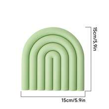 Modern Rainbow Pot Mat, Heat-Resistant Silicone Pot Mat, Colorful Arch Design, Non-Slip Kitchen Table Protector, Suitable For Hot Pots, Frying Pans, Plates And Cookware, Decorative Table Accessory, Home Kitchen Use, Cute Gift Idea - View 12