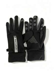 Warm Gloves For Men And Women, Autumn/Winter, Thermal Lined, Anti-Slip, Windproof, Touchscreen Compatible, Waterproof, Driving Gloves - Multicolor - View 13