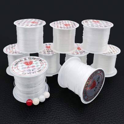 1pc Clear Invisible Nylon Thread Multiple Sizes Transparent Fishing Line Cord For Beading Handmade Bracelet Necklace Jewelry Making DIY Crafts