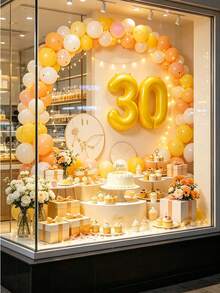 40 Inch Large Number Balloons, Aluminum Foil Large Number Balloons, Suitable For Birthday Party Supplies Decoration, Christmas - Multi-color - View 2