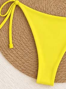 Valentine's Day Spring/Summer New Vibrant Colorblock Striped Halter Bikini Beach Vacation Party Date Sexy Two Pieces Swimsuit Set - Multicolor - View 7