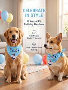 5pcs/3pcs Pet Dog Birthday Hat, Dog Birthday Decorations, Dog Birthday Headband, Dog Birthday Party Supplies, Birthday Dog Outfit For Small, Medium And Large Dogs And Cats, Dog Party Decorations - Multicolor - View 5