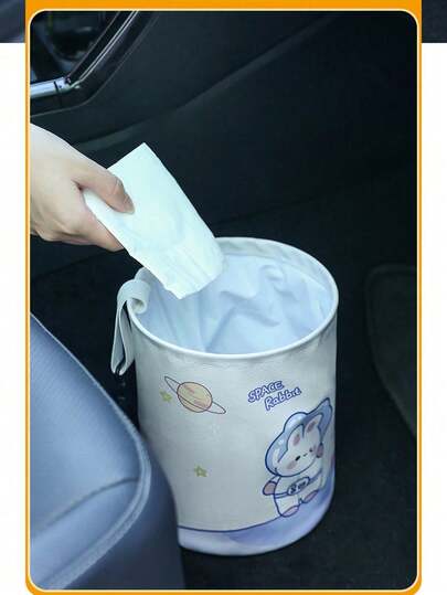 Car Trash Can, Cartoon Car Organizer, Vehicle Garbage Bin, Hanging Car Storage, Foldable Umbrella Holder,Waterproof Car Accessories, Cute Animal Car Trash Bag, Interior Car Organizer, Portable Car Waste Bin, Automotive Storage Solution,Easy-To-Clean