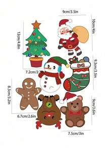42pcs/126pcs/Pack Christmas Party Gift Candy Cookie Lollipop Decoration Card Paper Cards Party Baking Gift Paper Box Paper Bag Decoration Labels - View 9