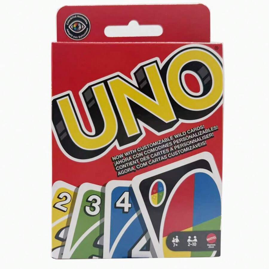 Mattel Games UNO 顏色與數字配對卡牌遊戲,適合 2-10 人玩家 - W2085 - 查看 1