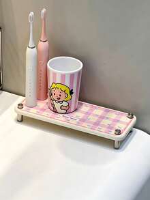 1pc Squishy Diatomite Water Absorbent Mat For Bathroom Countertop, Neutral Color Solid Pattern Quick Drying Toothbrush & Mouth Cup Drain Pad, Simple Style All Season Desk Organizer, Soft Surface Holder Mat For Wash Basin Vanity Daily Use - Multicolor - View 15