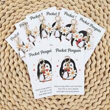 8pcs Cute Penguin & Lucky Daisy Keychain Set, Perfect Lucky Gift For Him/Her, Birthday, Wedding, Thanksgiving, New Year, Valentine's Day, Exquisite Pendant For Bags And Keys - Multicolor - View 6