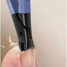 1pc Professional Stainless Steel Nail Clipper With Splash Guard And Sharp Trimmer/Nail File, Manicure Supplies, Manicure Tools, Nail Art Tools, Back To School, Manicure, Manicure Tools (Suitable For Nail Extensions) - Blue - View 2