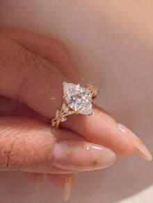 1pc Fashion Leaf Vine Ring, Valentine's Day, Christmas, Birthday Gift, Couple Style, Exquisite Pendant Ring, Gift For Her - Leaf Vine - View 3