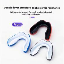 1 Box Football Basketball Rugby MMA Mouth Guard (Mouthpiece, EVA Material), Wear-Resistant, Shock-Absorbing, 30% Enhanced Sports Protection, Essential For Boxing Taekwondo, Combat Sports Protective Gear, Suitable For Teenagers And Adults - Multicolor - View 6