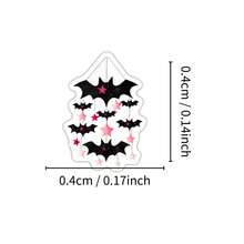 50pcs Pink & Black Halloween Cartoon Stickers, Cute Cartoon Stickers For Water Bottle, Luggage Decoration - 50pcs Pink & Black Halloween Stickers - View 2