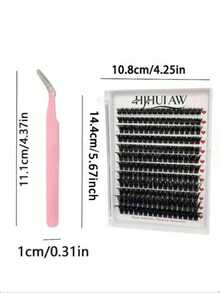 Hjhuiaw Arge Capacity Lash Clusters 8-18mm Mix Length, D Curl Wispy Individual Cluster Lashes, DIY Eyelash Extension Segmented False Lashes - C - View 7