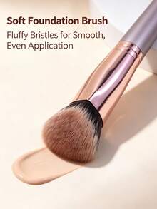 1pc Large Round Slanted Triangle Foundation Brush, Contour Brush, Multi-Functional, Seamless Application, No Makeup Absorption, Fits Facial Contour, Quick Makeup, Beginner-Friendly, Portable Makeup Tool - Multicolor - View 8